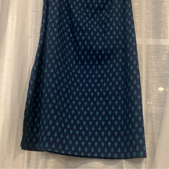 Sabhyata Dress Sleeveless Blue and Green Print Women's Sz L India Dress NEW - Picture 11 of 12